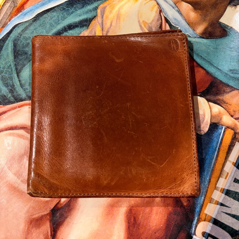 Vintage 1980’s Hartmann bi-fold Brown Leather Wallet